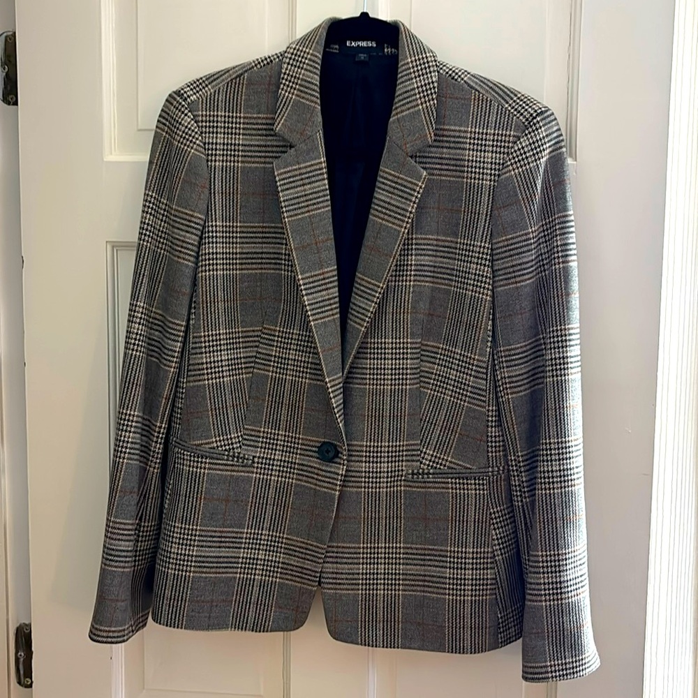 Express houndstooth size 12 stretch blazer